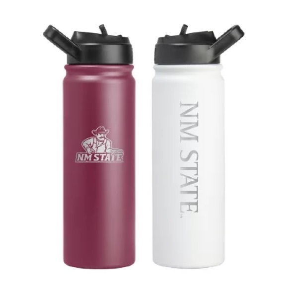 New Mexico State Aggies NCAA 24 oz. x 2 pk. Stainless Steel Water Bottle - Picture 1 of 2